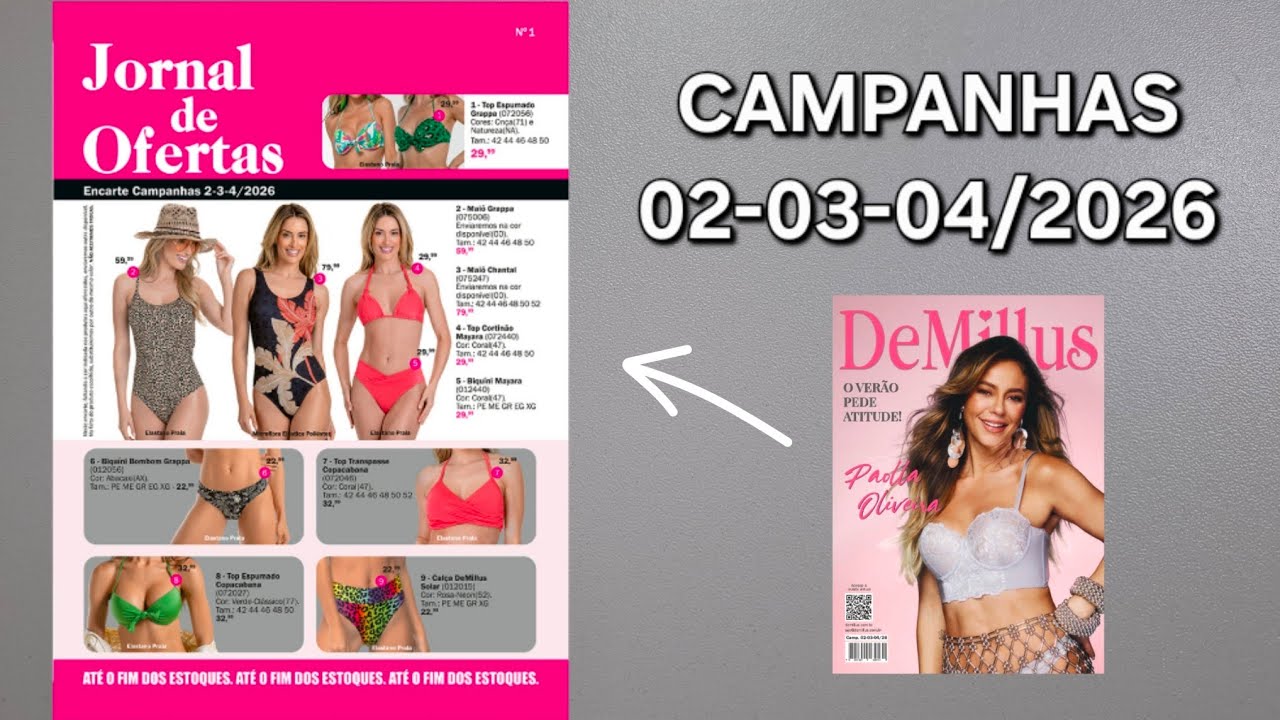 Jornal de Ofertas Demillus | Campanhas 02-03-04/2026