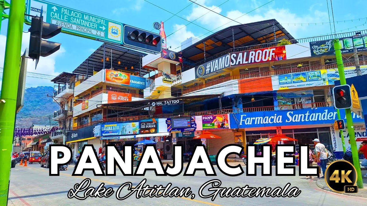 4K LAKE ATITLAN Panajachel, Guatemala walking tour | Walking Tour Downtown Panajachel, Lake Atitlan