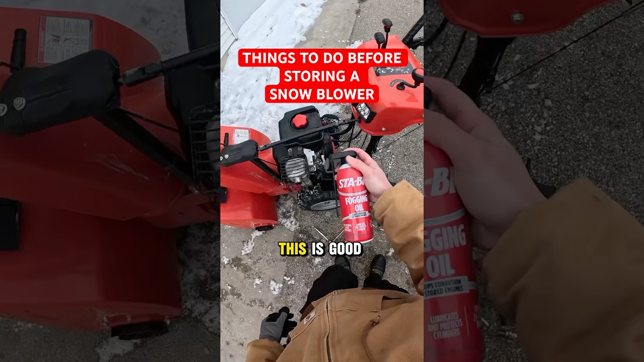 Store your snow blower properly. #snowblower #diy #mustwatch