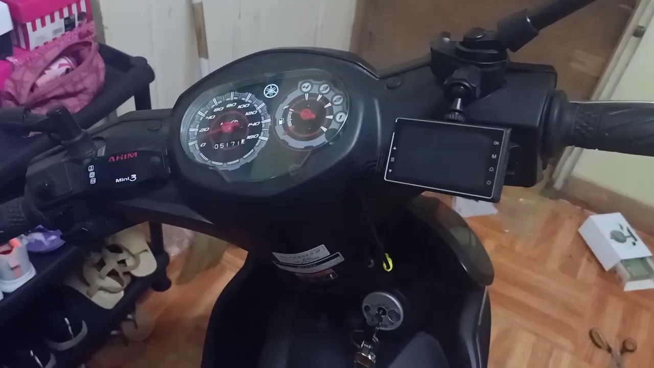 Installed yamaha sight motorcycle dashcam / dvr / recorder