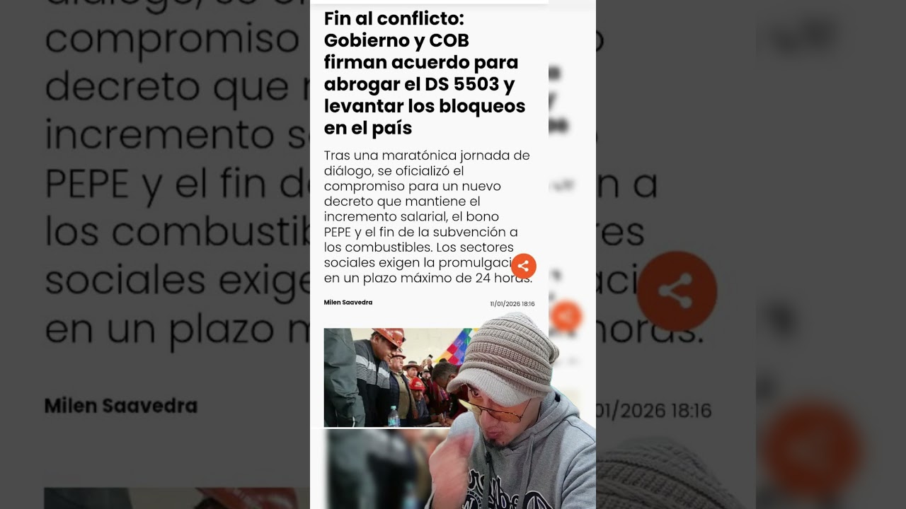 Fin a los conflictos en Bolivia la COB le gano a Rodrigo Paz?