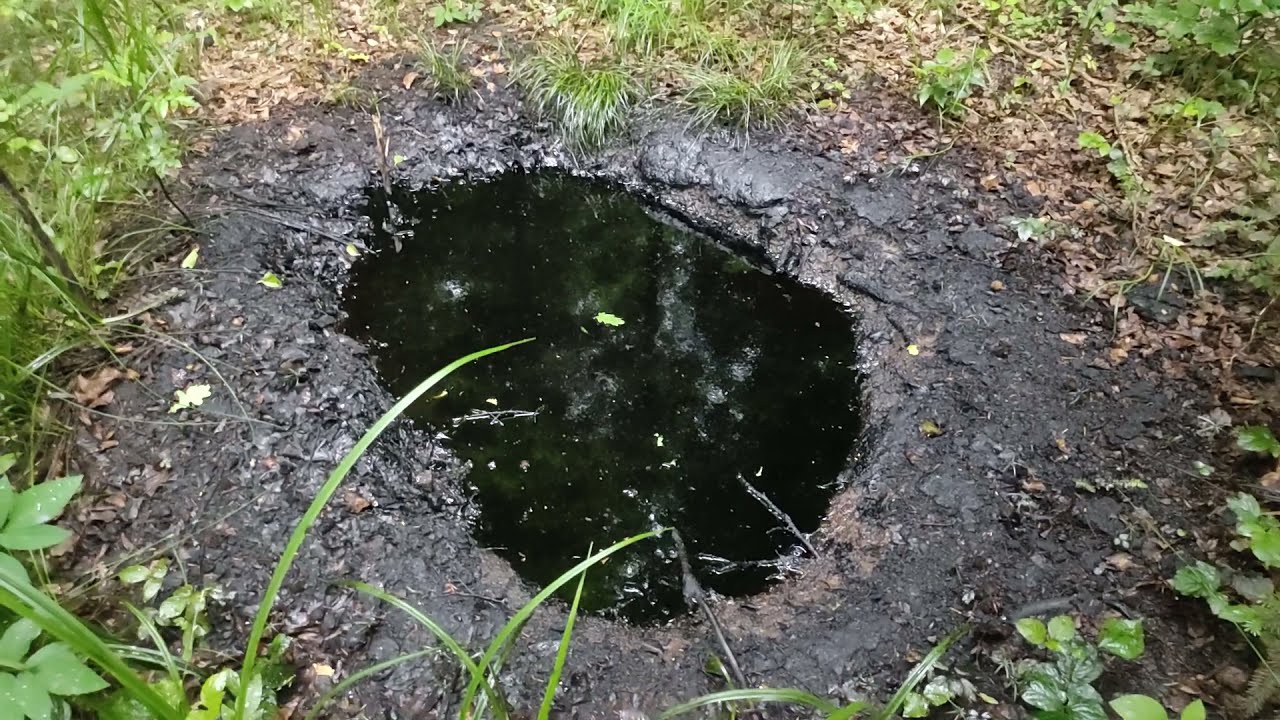 Kałuże ropy, B&oacute;brka, okolice skansenu