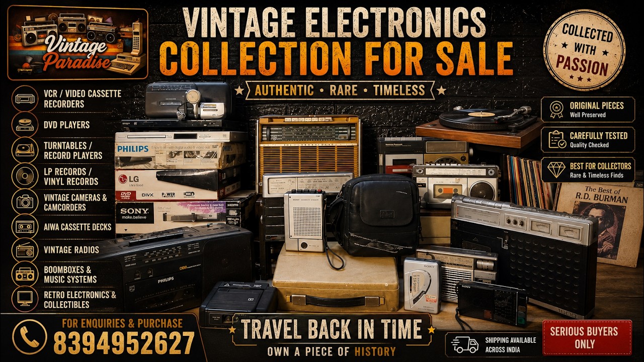 Vintage Electronics Collection For Sale 🔥 VCRs, DVD Players, Turntables, LP Records, Radios & More
