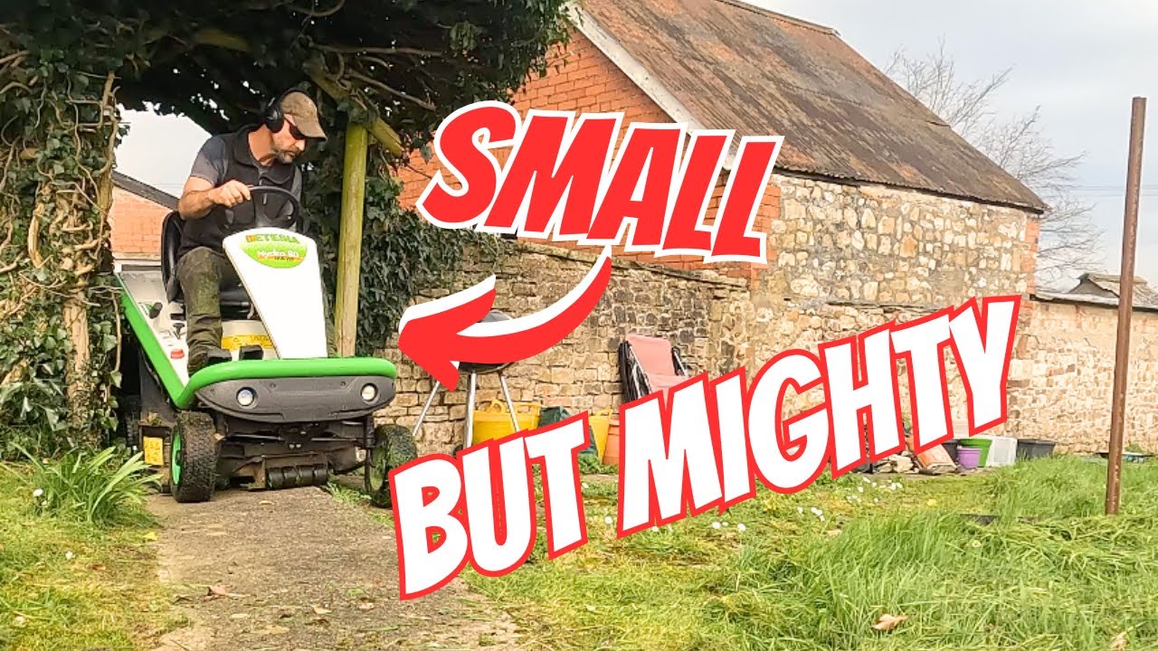 TINY RIDE On MOWER Cuts LONG GRASS. Etesia Hydro 80. #lewisgardenservicesltd #etesia