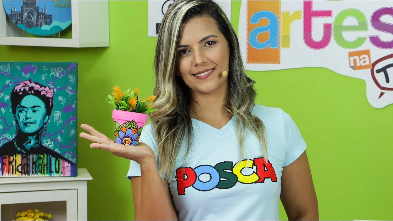 PINTURA COM CANETAS POSCA EM VASO DE CERÂMICA com DEBORA FARIAS   08 MAR