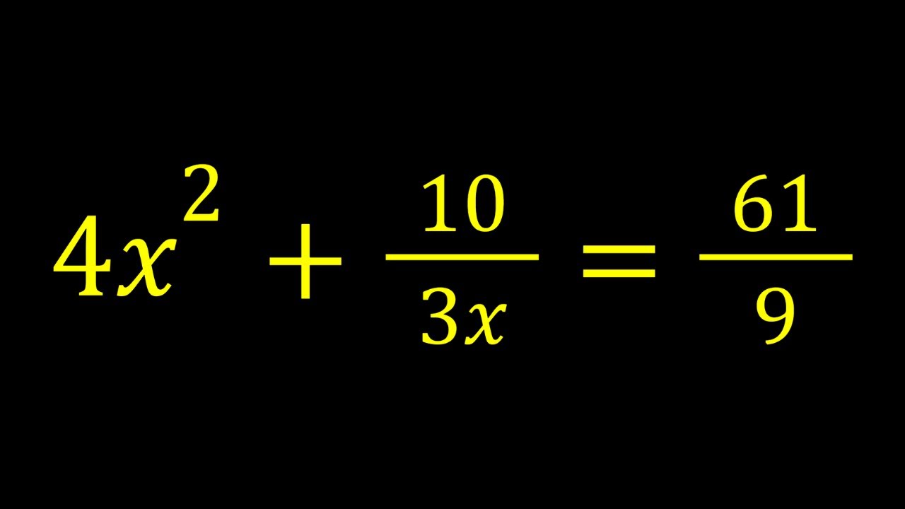 An Interesting Rational Equation | Math Olympiads