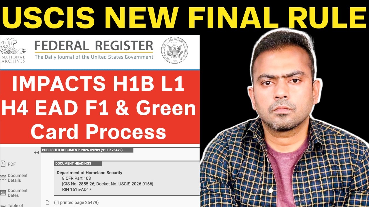 🔴 BREAKING: New USCIS Interim Final Rule Impacts H1B, L1, H4 EAD, F1 & Green Cards⚠️ Things To Know