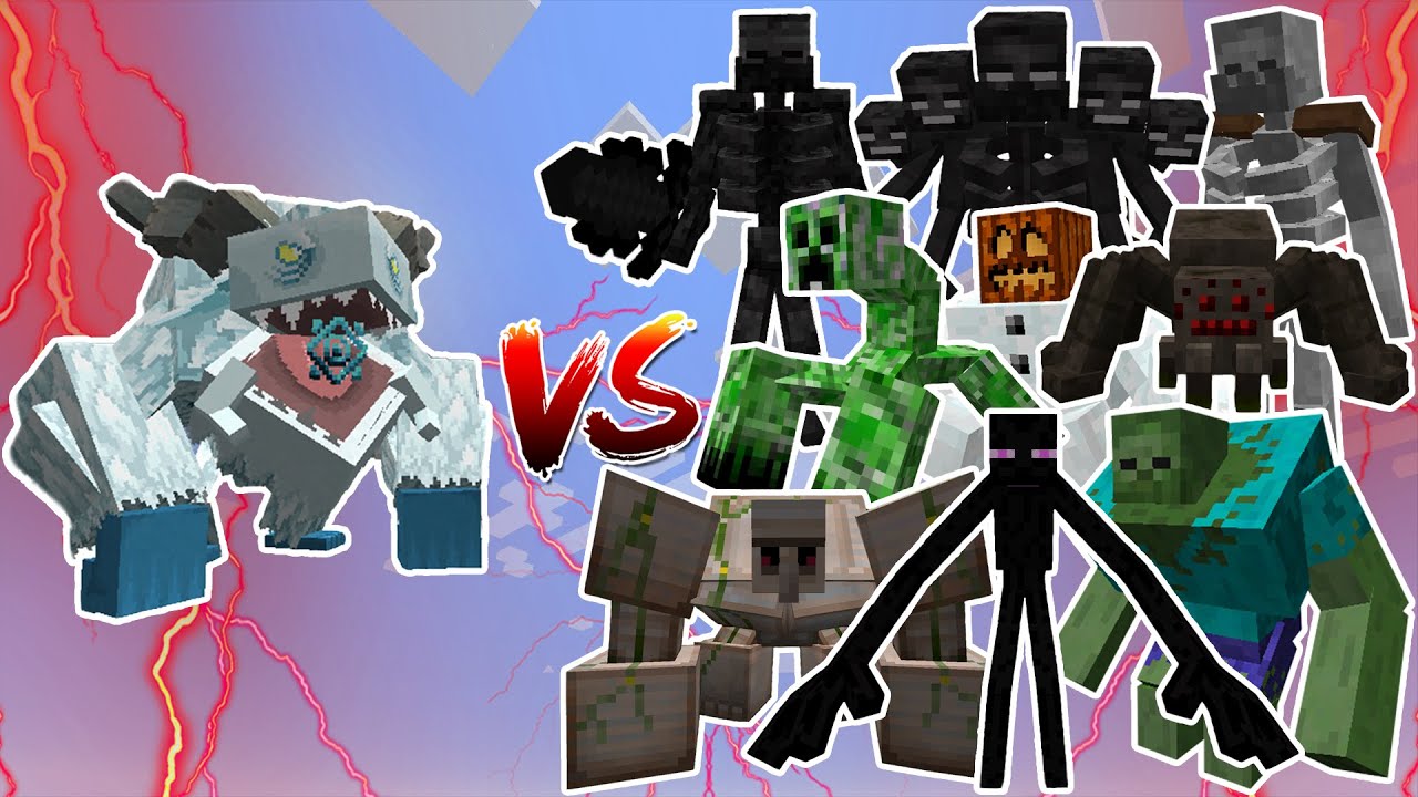Frostmaw VS Mechanicraft Mutants - Mob Battles In Minecraft