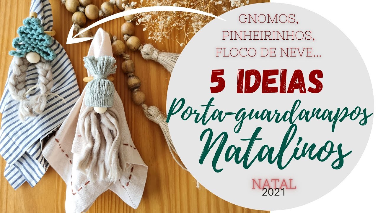 MACRAMÊ DIY | Tutorial passo a passo de PORTA-GUARDANAPOS NATALINOS