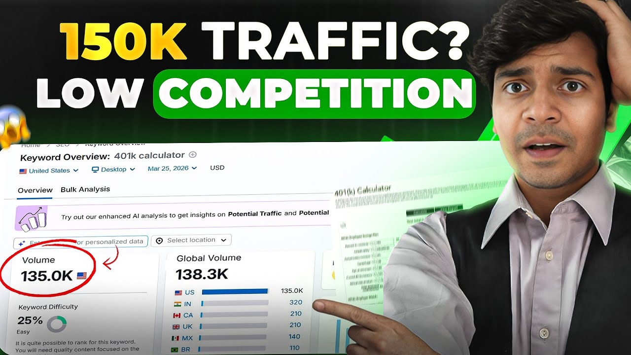 150K Traffic Blueprint | Low Competition Keyword Strategy (Tool Website Case 2026)