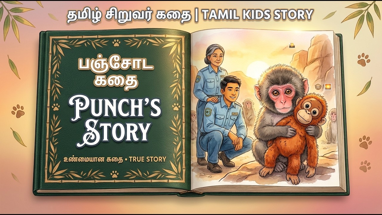Punch's Story in Tamil | பஞ்சோட கதை | From Bullied to Loved — A Baby Monkey's True Story 🐒 | Kids