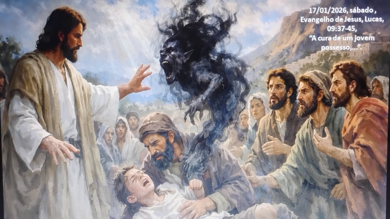 A cura de um jovem possesso. LC, 09:37-45. #evangelho #vidaeterna #jesus 