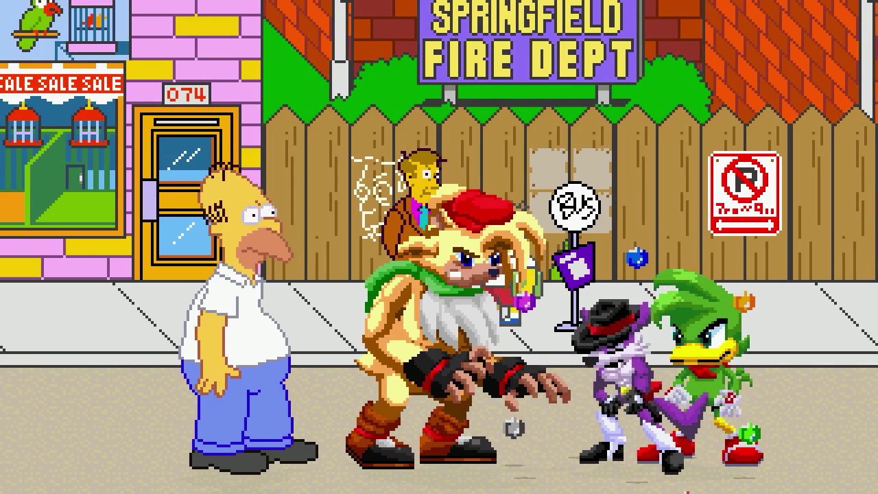 AN Mugen Request #1361: Cheap Homer Simpson VS Fang, Bean, Bark