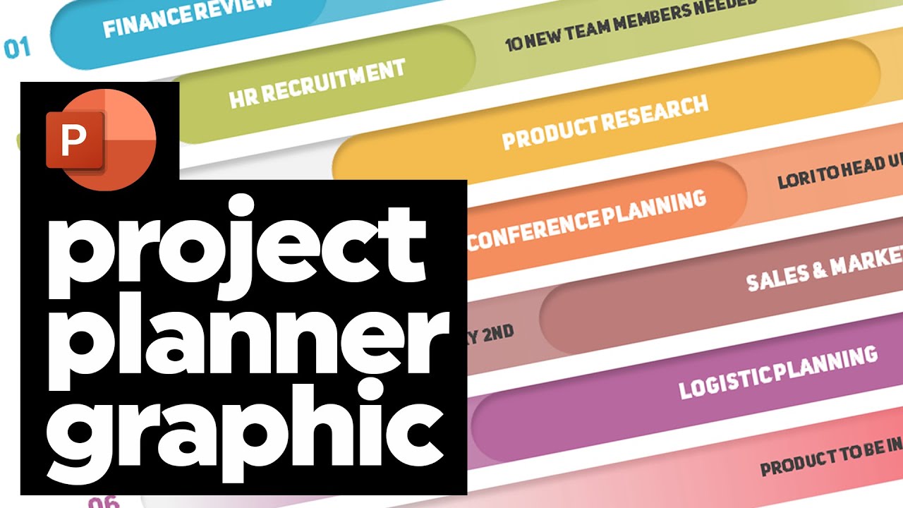 PowerPoint: Easy Project Planner Graphic with Animation