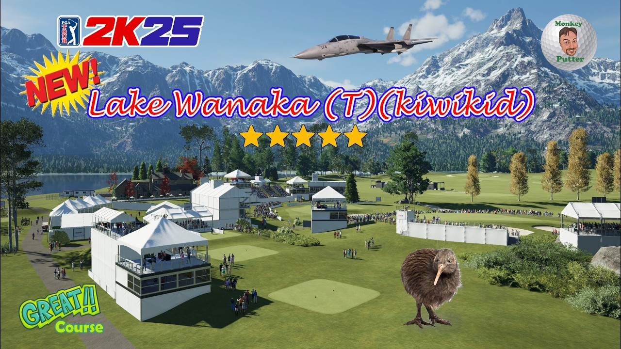 PGA Tour 2K25 - Lake Wanaka (T)(kiwikid) - Course showcase with flyover