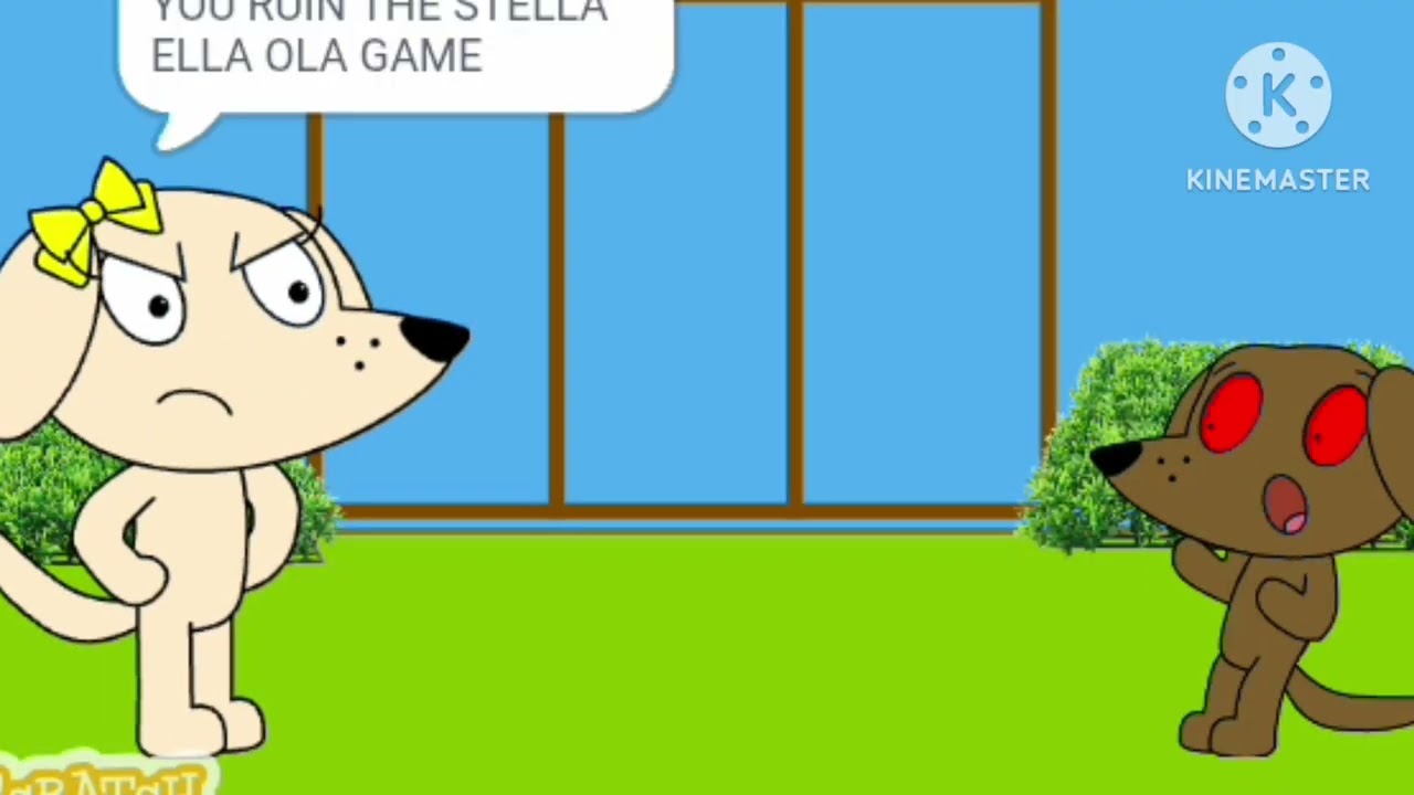 Dark Greg the Labrador ruins the Stella Ella ola game/grounded