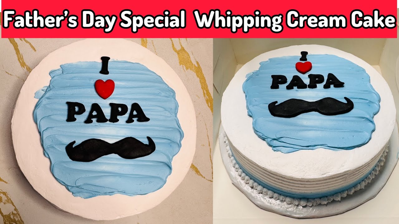 Father’s Day Special Cake | Cute Moustache Design | Blue Theme Cake