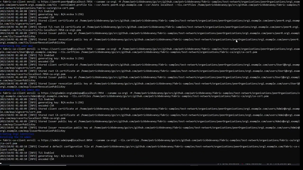 Initializing a Hyperledger Fabric Blockchain with Docker and Ubuntu