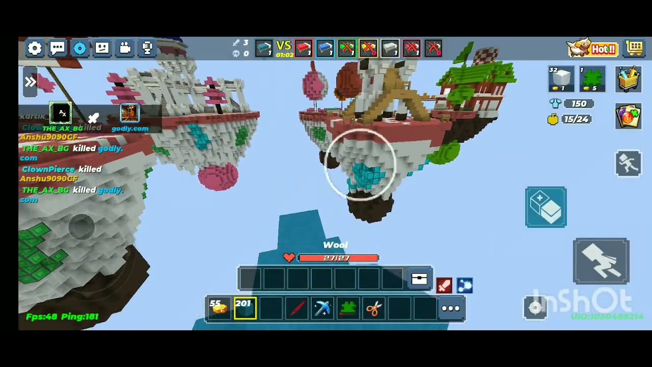 Playing bedwars solo mode |Samurai bg