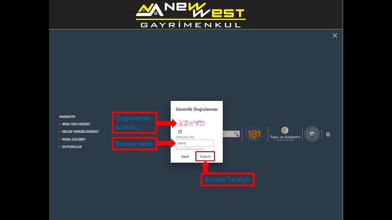 Web Tapu Belge Doğrulama Nasıl Yapılır