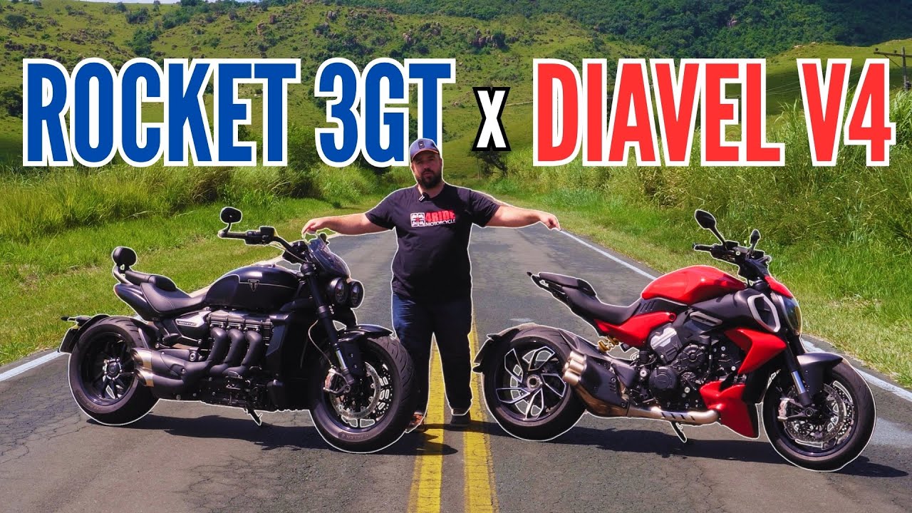 COMPARATIVO DUCATI DIAVEL V4 TRIUMPH ROCKET 3GT, qual é melhor? #ducati #triumphmotorcycle