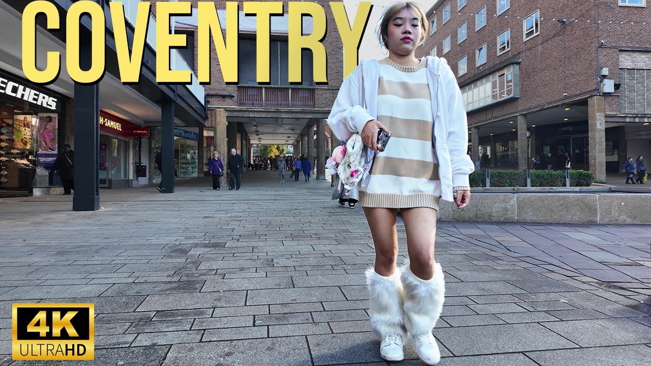 Coventry - City Tour 2024| Walking The Streets of Coventry | Central Coventry Walk [4K HDR]