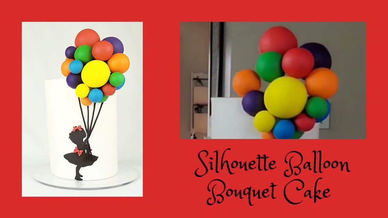 Cake Decorating Tutorial | Silhouette Cake Tutorial | Balloon Bouquet Cake Tutorial