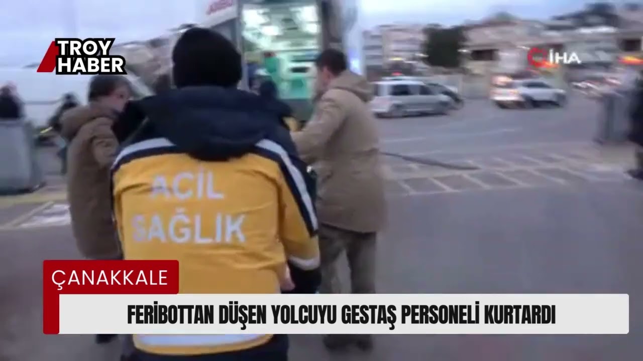 Feribottan d&uuml;şen bir kişiyi Gestaş personeli kurtardı