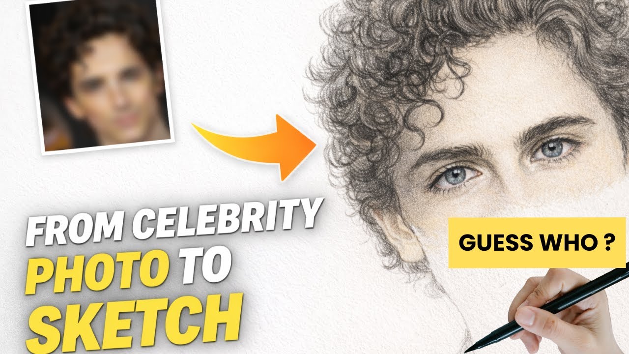 Can You Guess This Celebrity? | Realistic Portrait Sketch Drawing