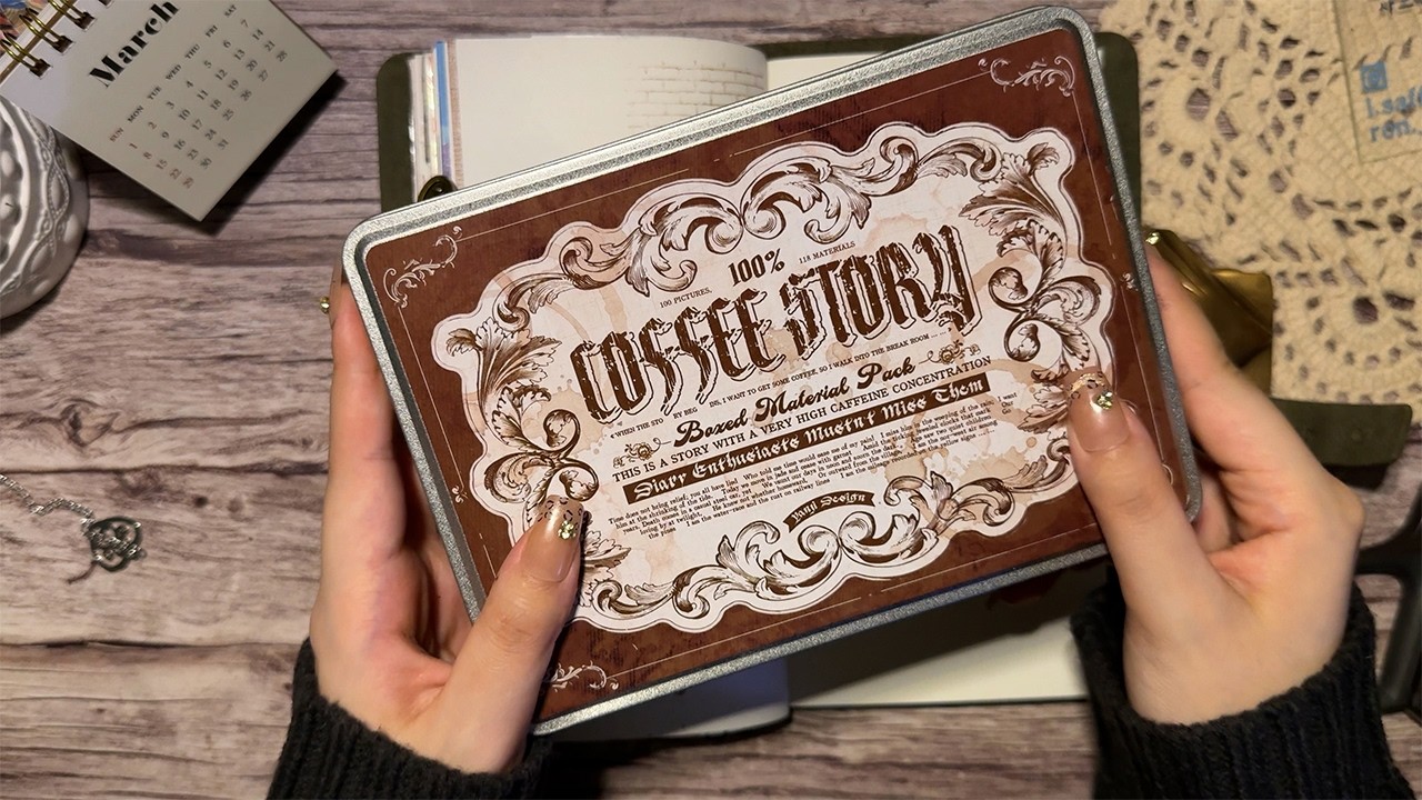 ASMR 커피 다꾸는 자주 해줘야 맛있거덩여☕ㅣ빈티지 다꾸ㅣVintage  Journalㅣrelaxing sounds of collage