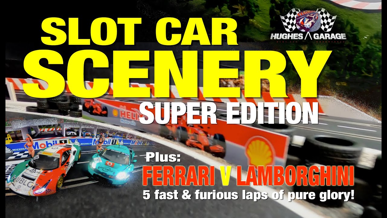 Slot Car Scenery Super Edition - Hughes Garage SCA Ep 10 #slotcarscenery #slotcars #carreradigital