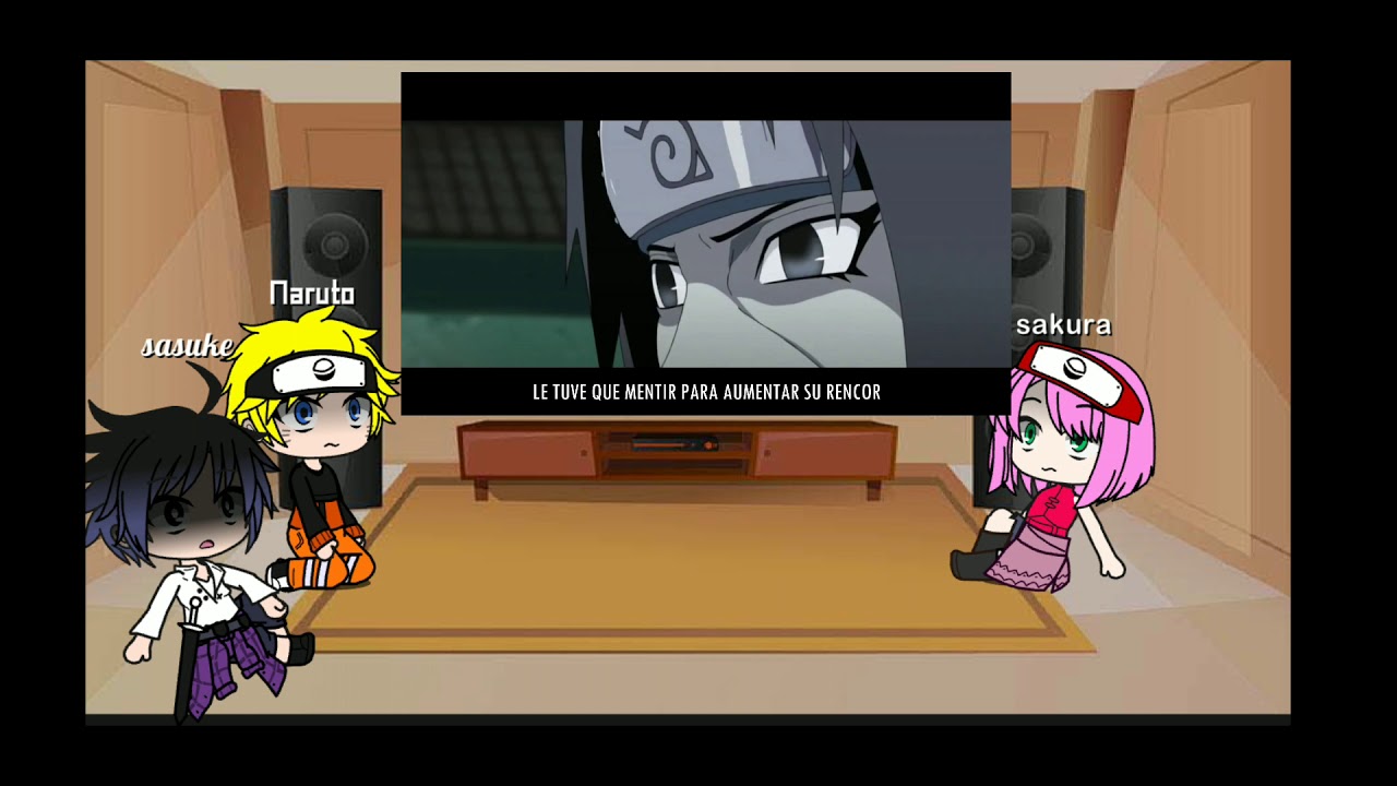 el equipo 7 reaccionan al rap de Itachi (2/??)