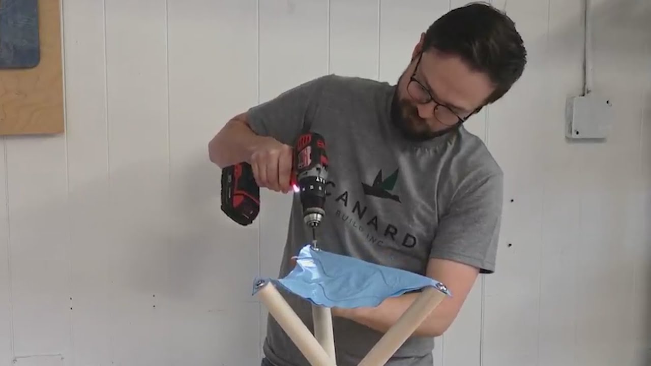 A simple collapsible tripod stool for extra seating needs: COVID DIY, Ep. 3