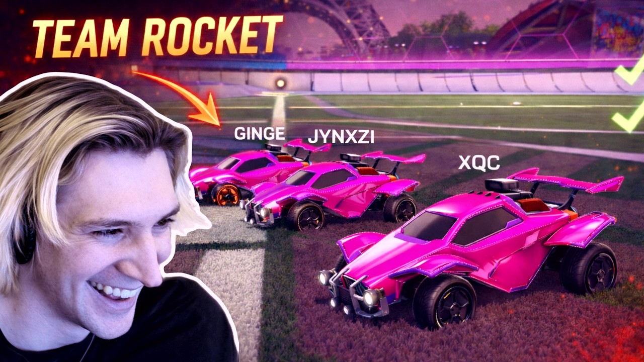 xQc Forms the TEAM ROCKET of Rocket League!