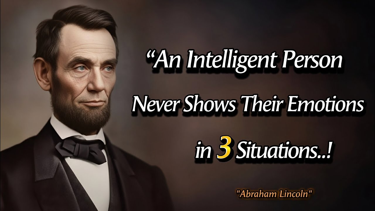 A smart Person Never Shows Emotions in 3 Situations || Abraham Lincoln Quotes in English 