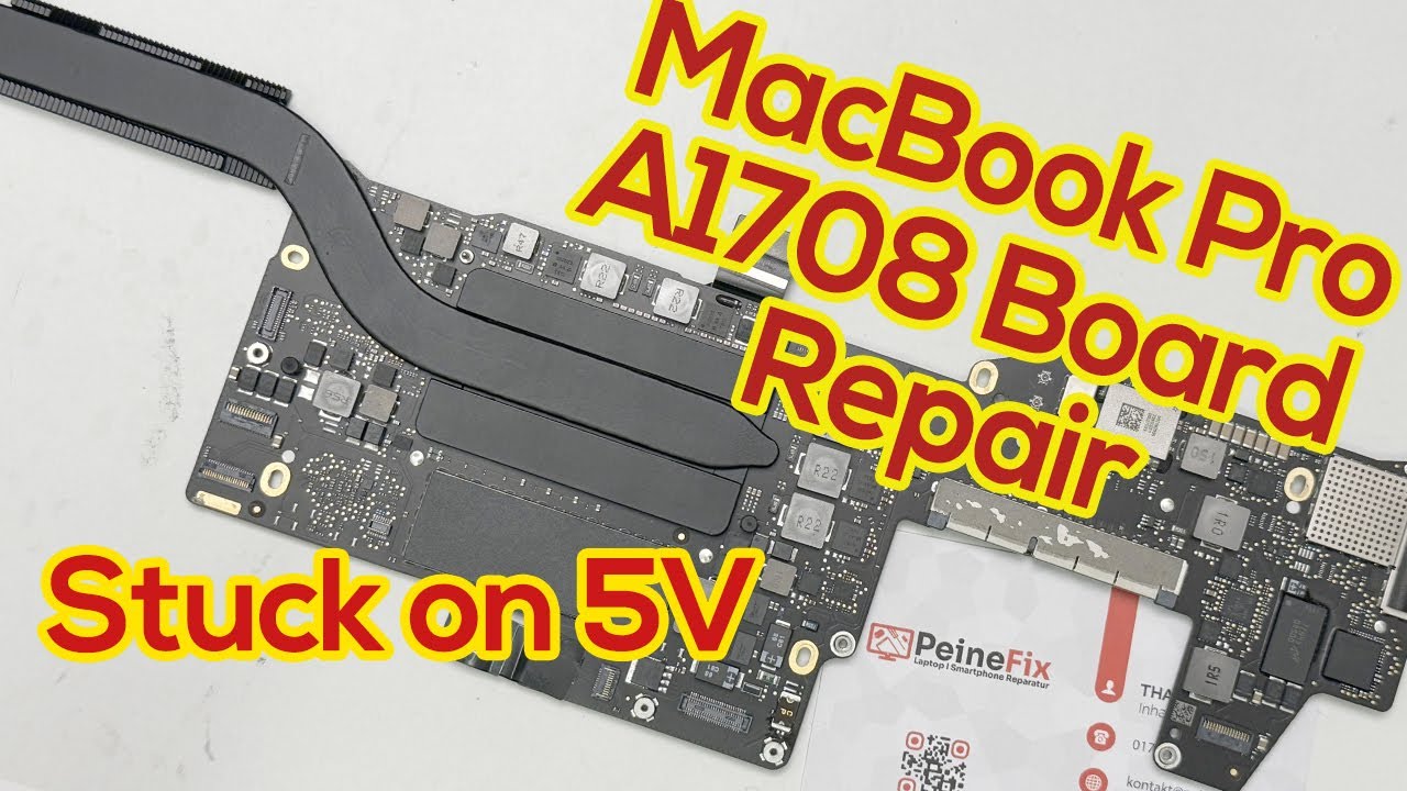 MacBook Pro A1708 (2017) Board Repair  - Stuck on 5v - PP3V3 G3H Missing - PeineFix.de
