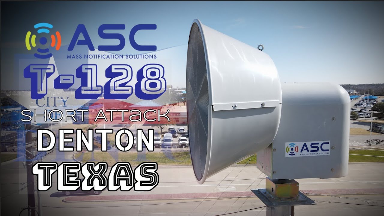 ASC T-128 | Siren Test | Short Attack (Fire Signal) | Denton, TX
