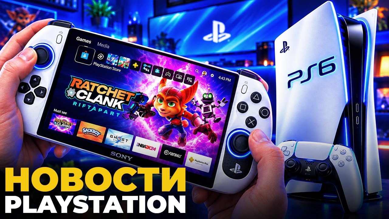 Sony АНОНСИРУЮТ ПОРТАТИВКУ! Слив PS6. Обновление PS5. Игровые наушники от Sony. Новости PlayStation