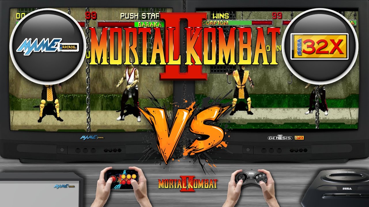 Mortal Kombat II 🎮 Arcade vs Sega 32X | Side-by-Side Comparison