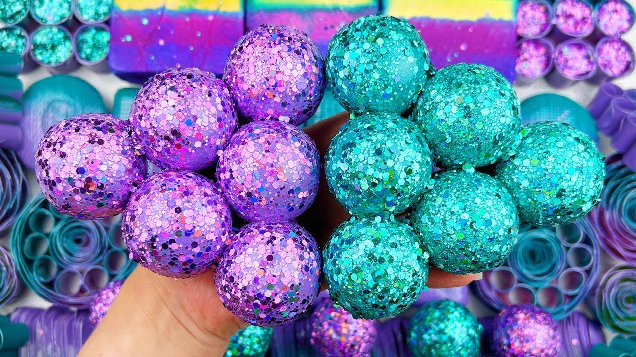 [ASMR]Compilation set★ASMR SOAP★Crushing soap★Cutting soap cubes★FOAM&GLITTER&STARCH★