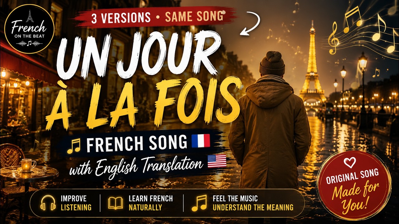 Un Jour à la Fois | French Song with English Translation 🇫🇷🎵