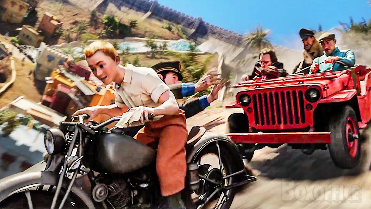 Amazing chase in moroccan streets (in a single shot 😲) The Adventures of Tintin