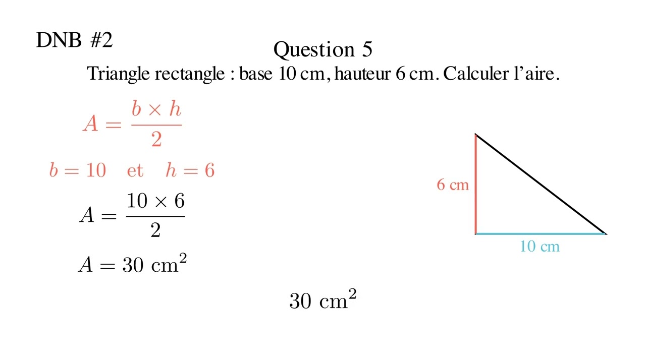 Automatismes DNB #2 – Puissances, fractions, Thalès, aires, moyenne pondérée