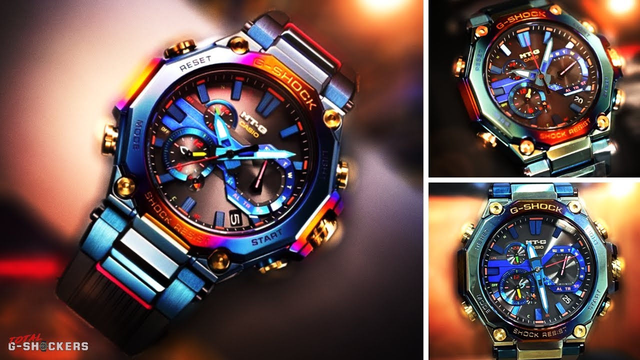 Casio G-Shock Dual Core Guard Stainless Steel Metal Frame | Metal Twisted Blue Phoenix MTGB2000PH-2A