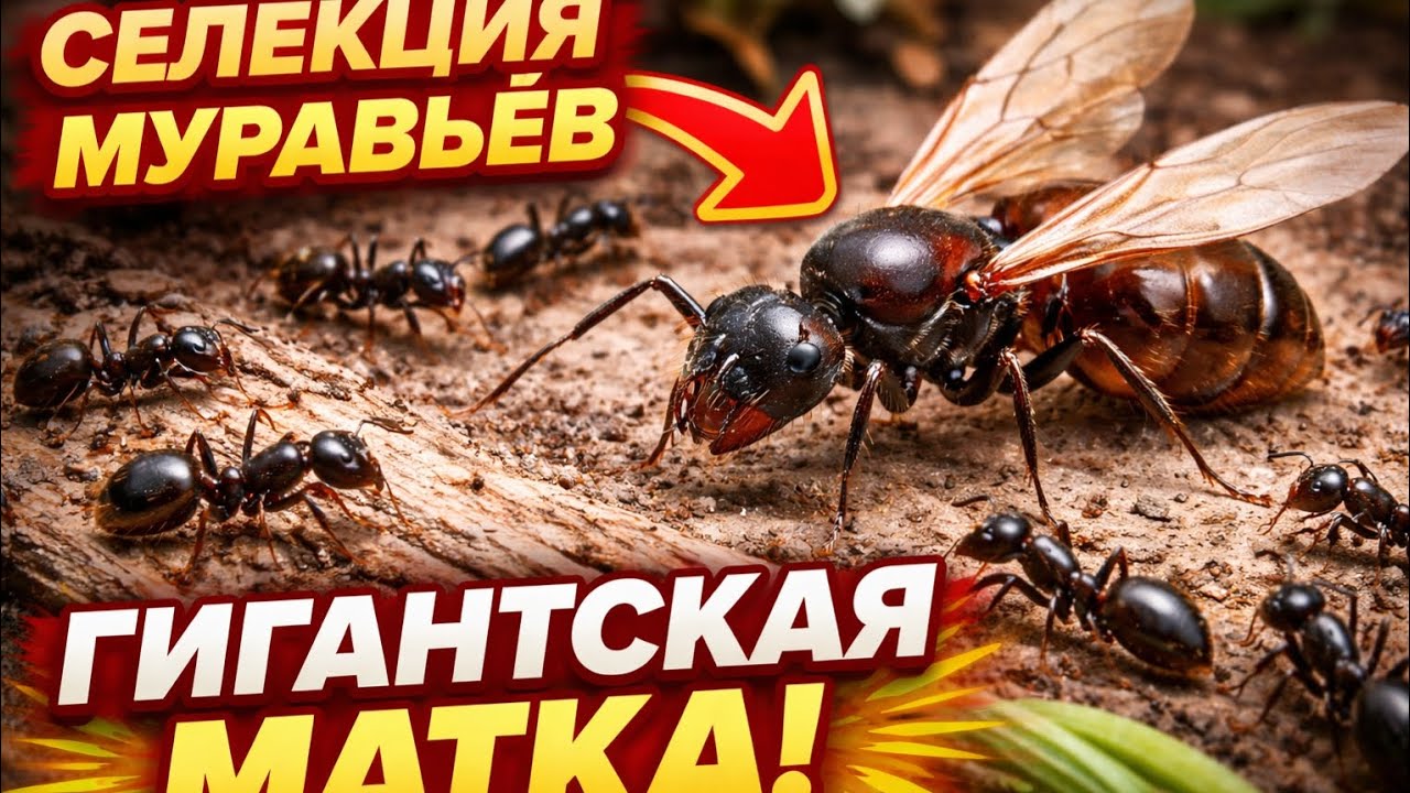 ✅️ СЕЛЕКЦИЯ МУРАВЬЁВ ГИГАНТСКАЯ МАТКА