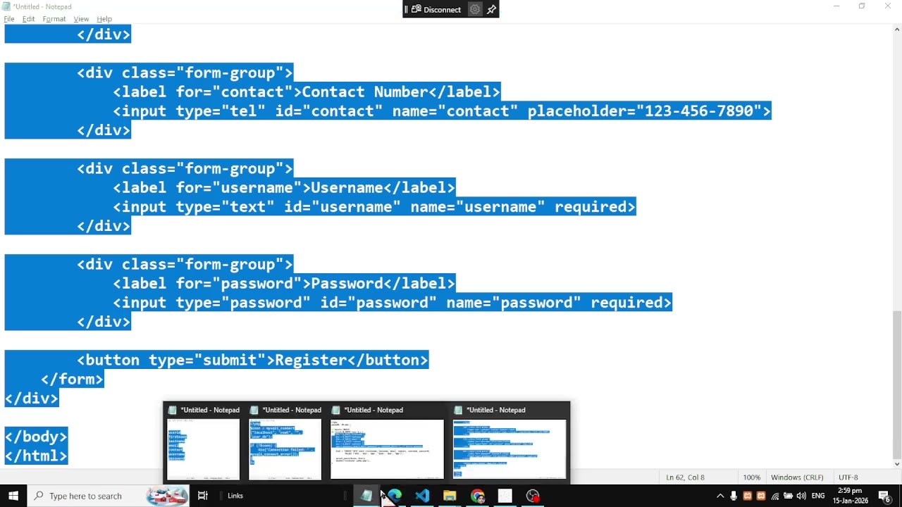 How To Insert Record into MYSQL DB using PHP HTML