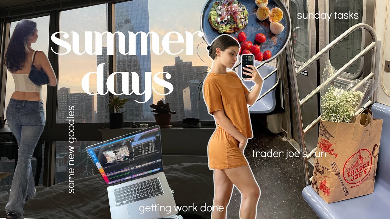 some summer days vlog | sunday chores, being productive, & plastic free goodies!