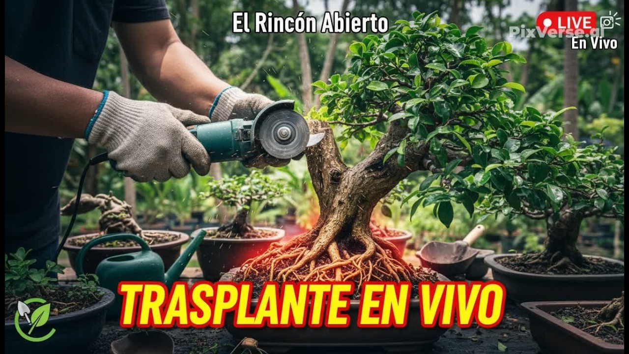 💧 El Secreto de las 48 Horas: Trasplante Radical de Conocarpus ( En Vivo).#Bonsai, #LiveStream