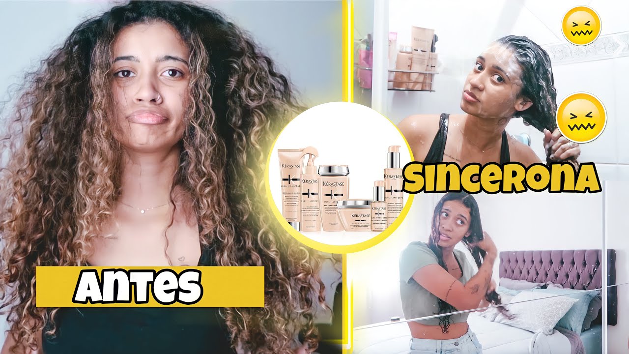TESTANDO A NOVA LINHA KÉRASTASE CURL MANIFESTO *me enganei 🥵*