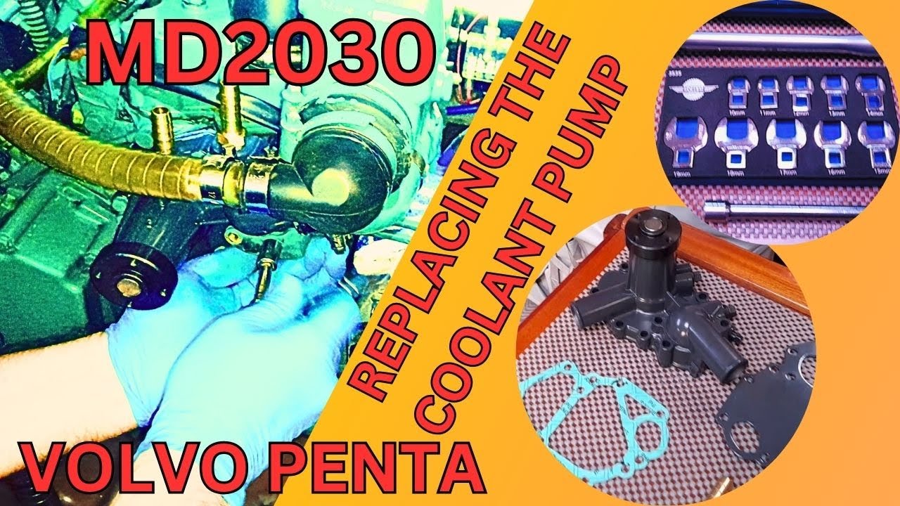 Замена водяного насоса Volvo Penta MD2030